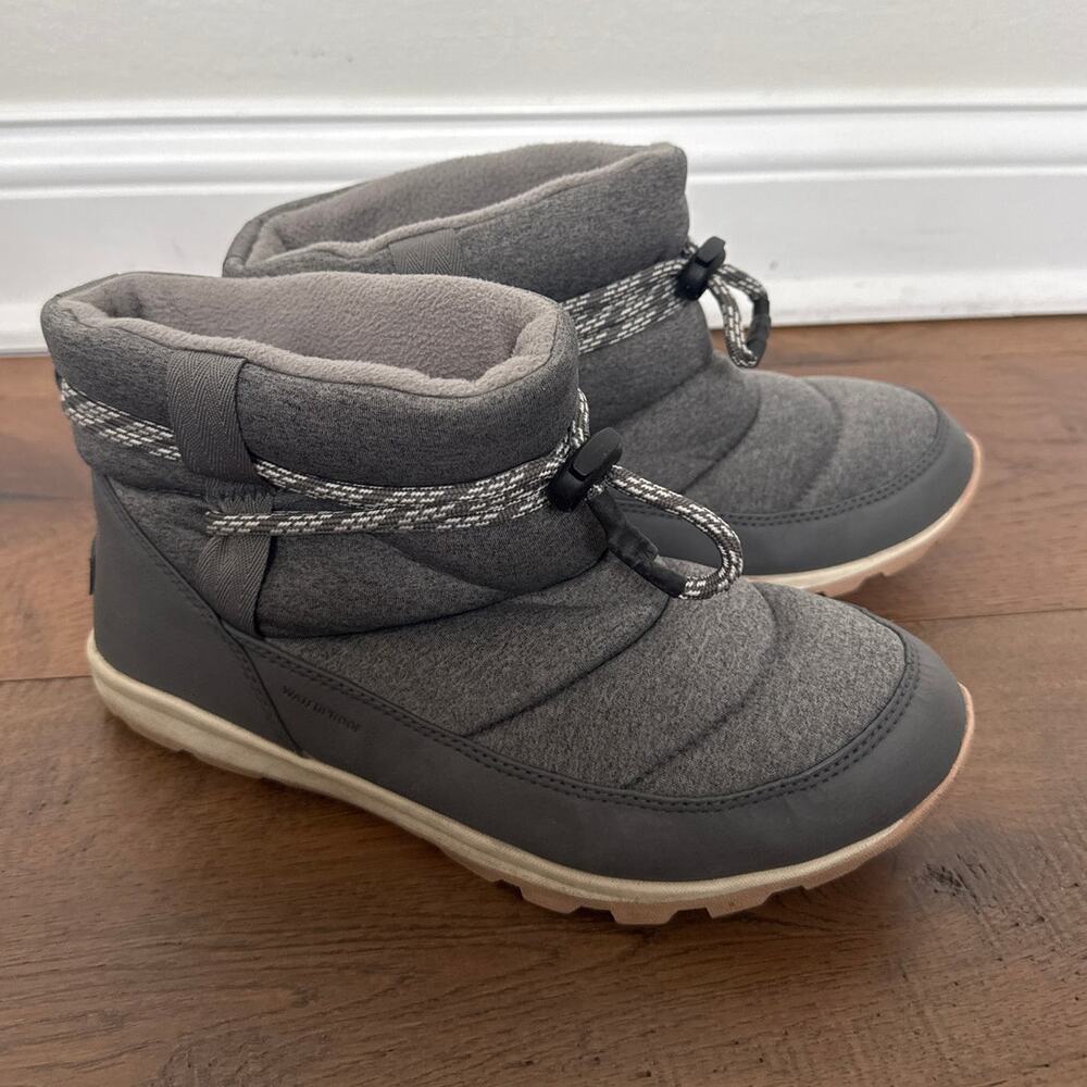 Sorel Whitney Short Puffer Ankle Boot Gray Womens Size US 9